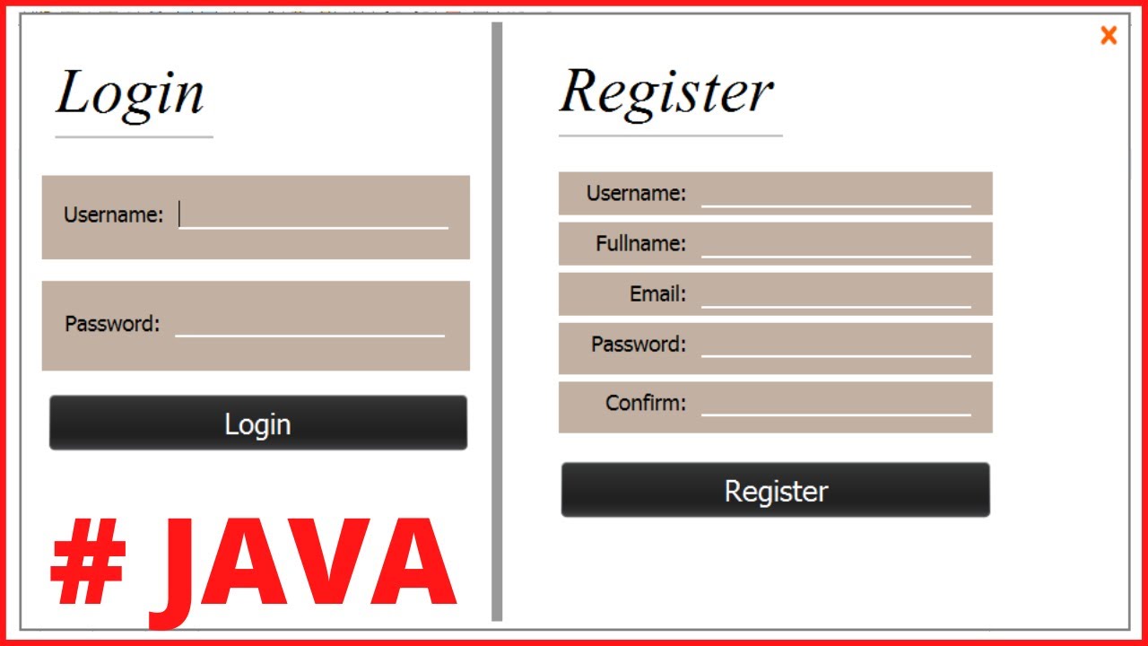 Java Project Tutorial - Make Login and Register Form Step by Step Using NetBeans And Text File