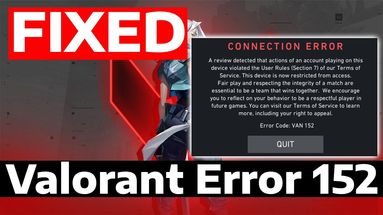 How To Fix Valorant Error Code 152