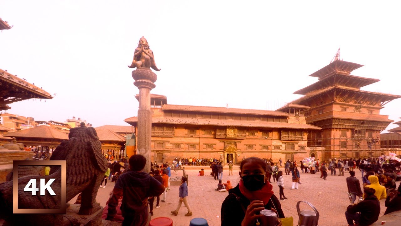 Patan Durbar Square Ambience, Urban Life in Kathmandu | 4K Nepal ASMR Binaural Sounds for Sleep