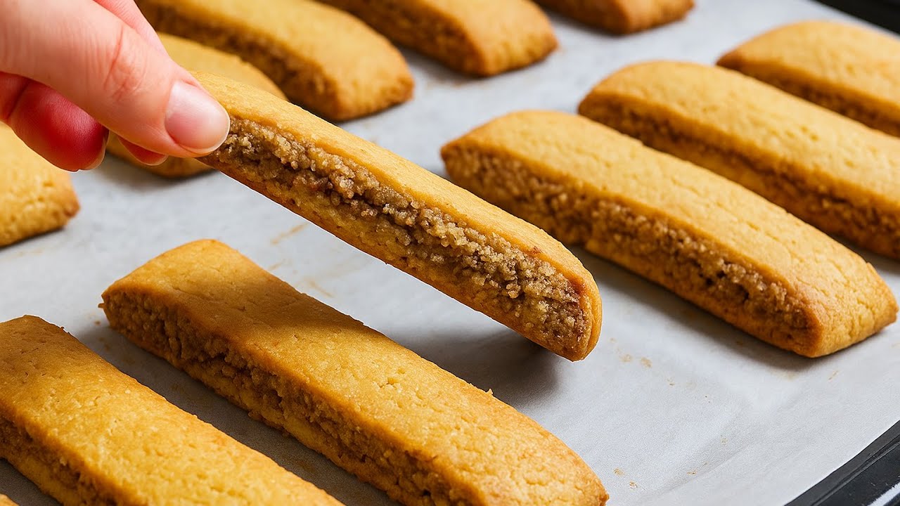 🍪 Песочное печенье с ореховой начинкой 🌰 Домашний вкус, тающий во рту! 😍