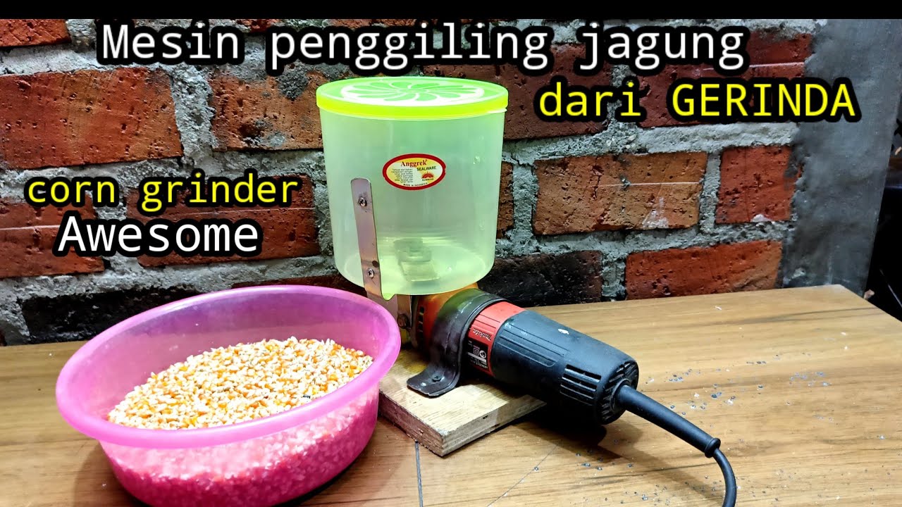 Ternyata Mudah Buat Sendiri Penggiling Jagung Dari GERINDA|| MANTAP!!