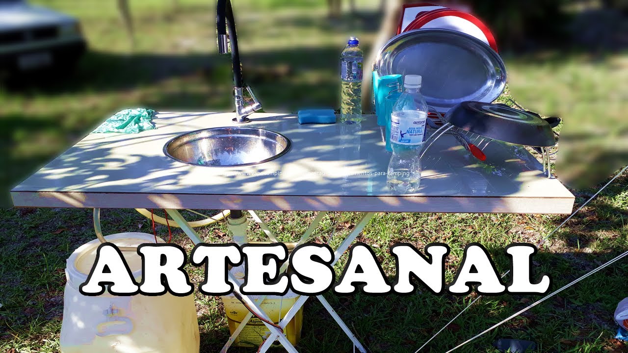 Pia de camping Artesanal Portátil