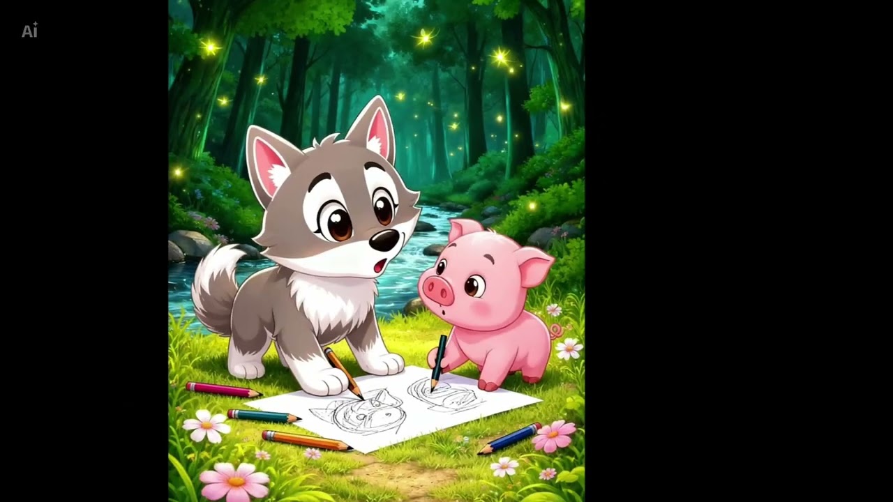 Léo le petit loup gentil – Épisode 9 : Apprendre à prêter 🧸✨