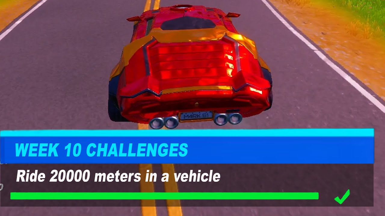 Ride 20000 meters in a vehicle Fortnite