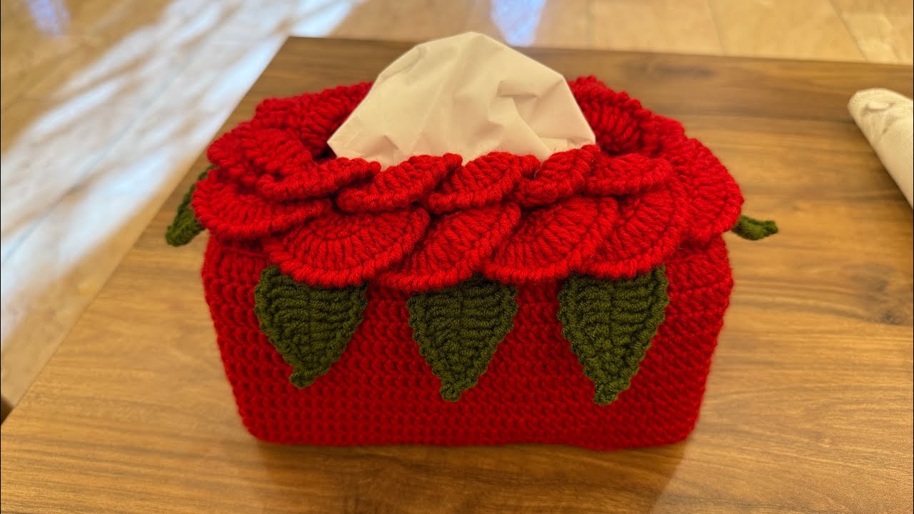 حياكة كروشية حافظة مناديل crochet tissue bag 
