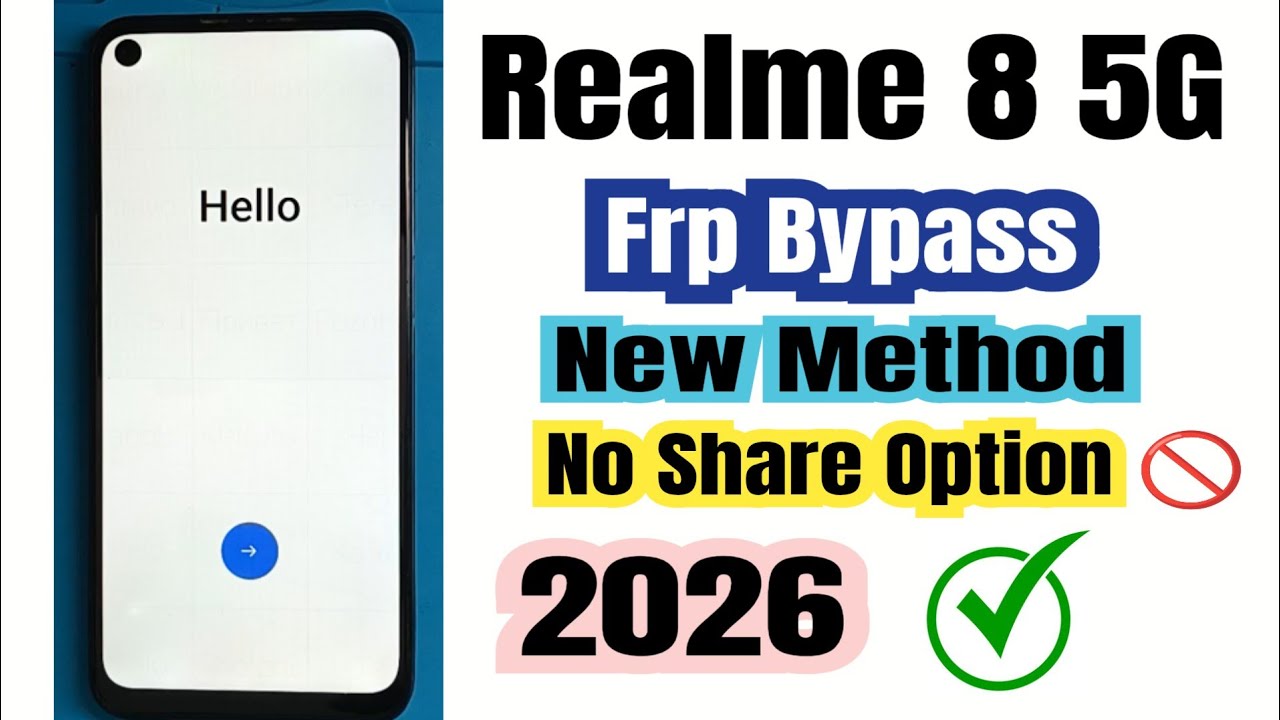 Realme 8 5G Frp Bypass || Frp Bypass Android 13,14  || 100% Working Tricks ✅ 2026 No Share Option 🚫