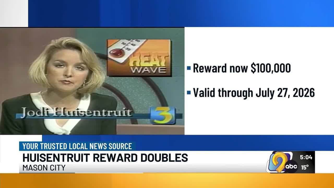 Reward doubled to find Jodi Huisentruit