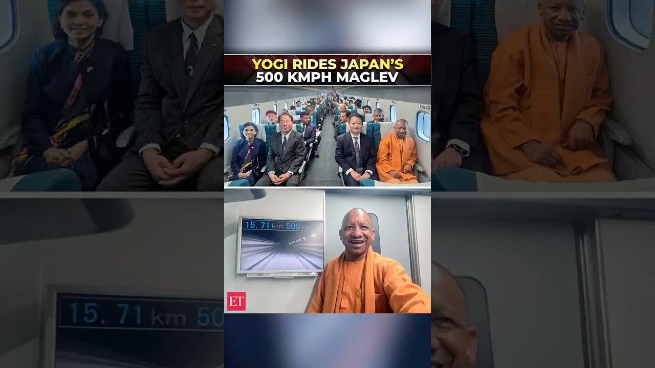 Yogi experiences 500 kmph Maglev train in Japan