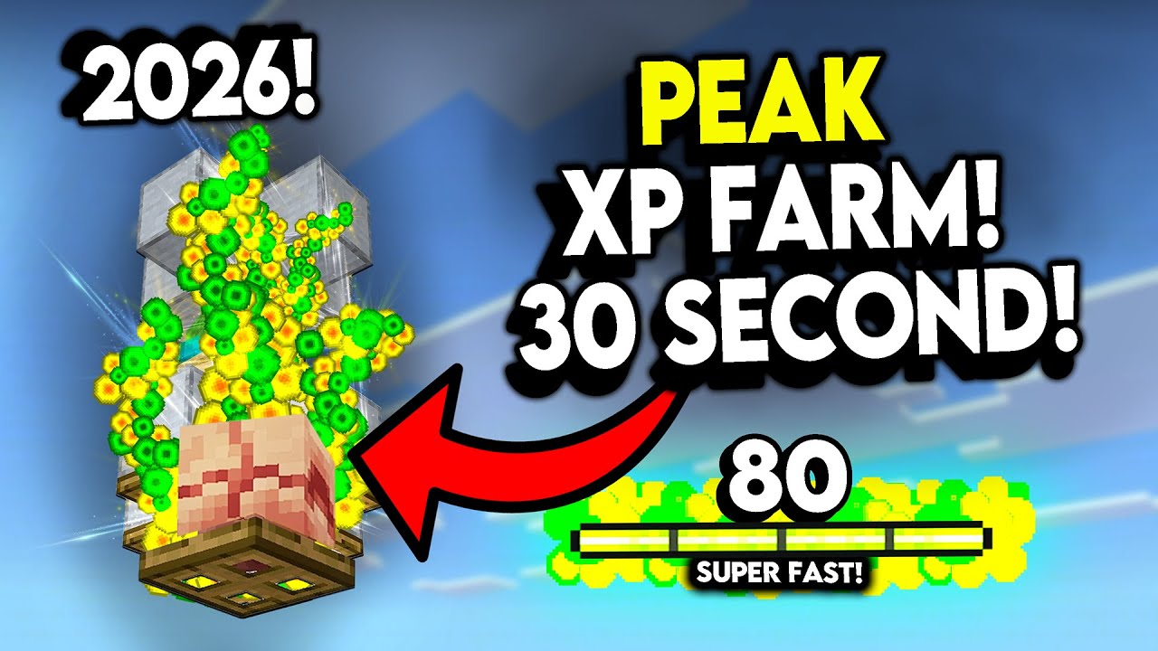 75 Levels in 30s! BEST XP Farm in Minecraft Bedrock 1.21+