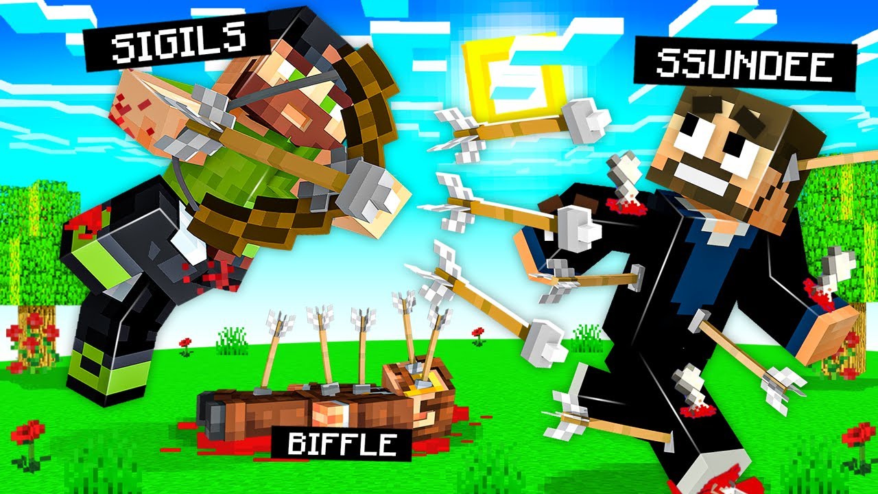 Starting an *OP* Arrow War in Minecraft!