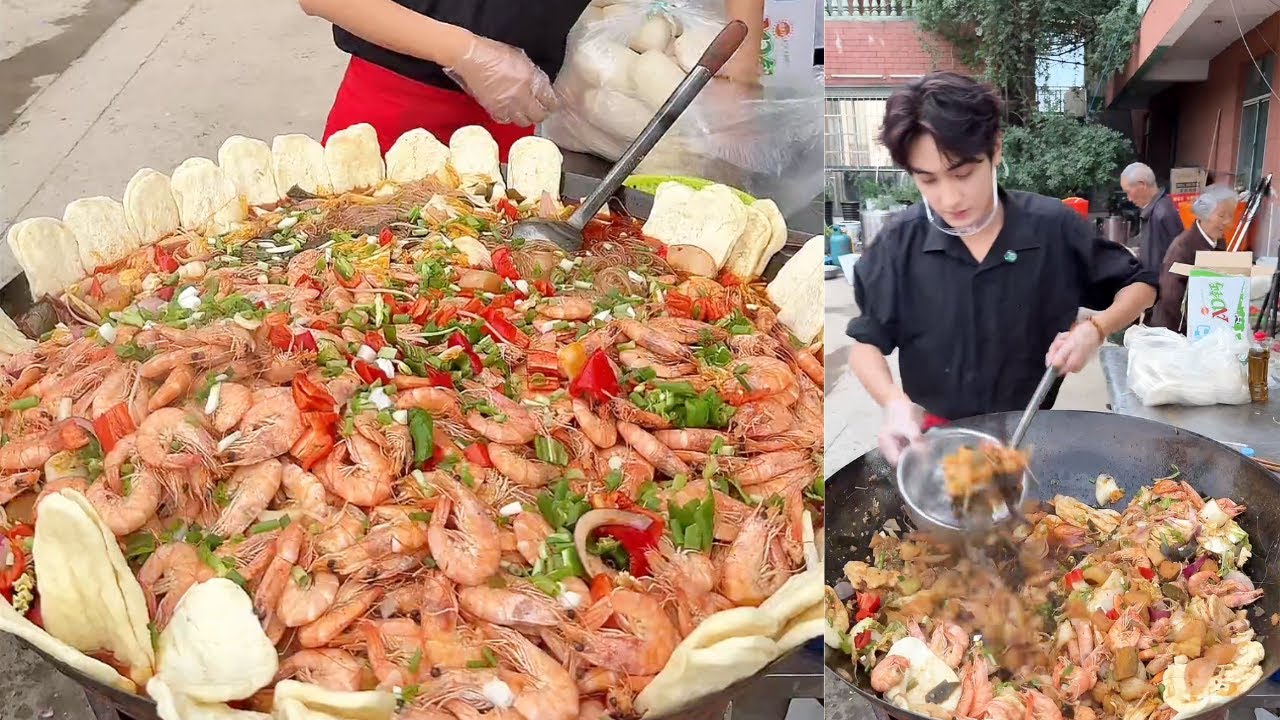 Kind people 😊 provide free shrimp dinner to the elderly on the rural streets❤️🙏