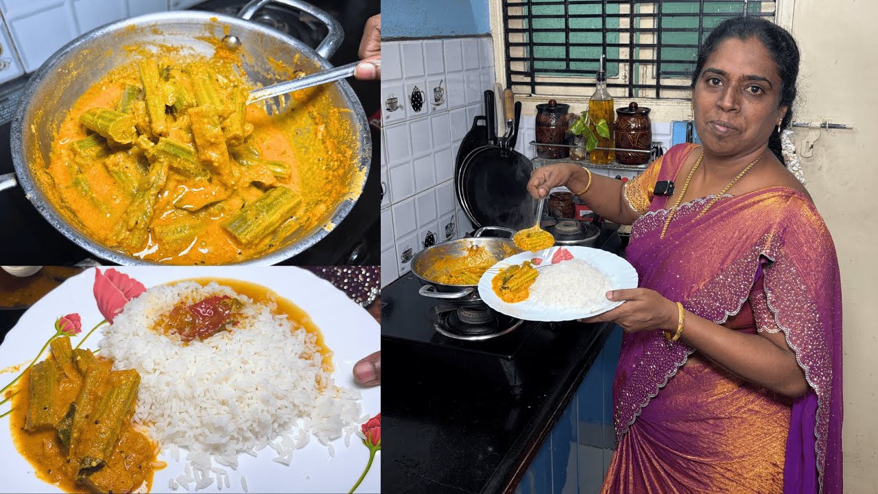 என் அம்மாவின் சுவையில்  முருங்கைக்காய் கூட்டு இப்படி செய்யுங்க - Drumstick Coconut Side Dish Recipe
