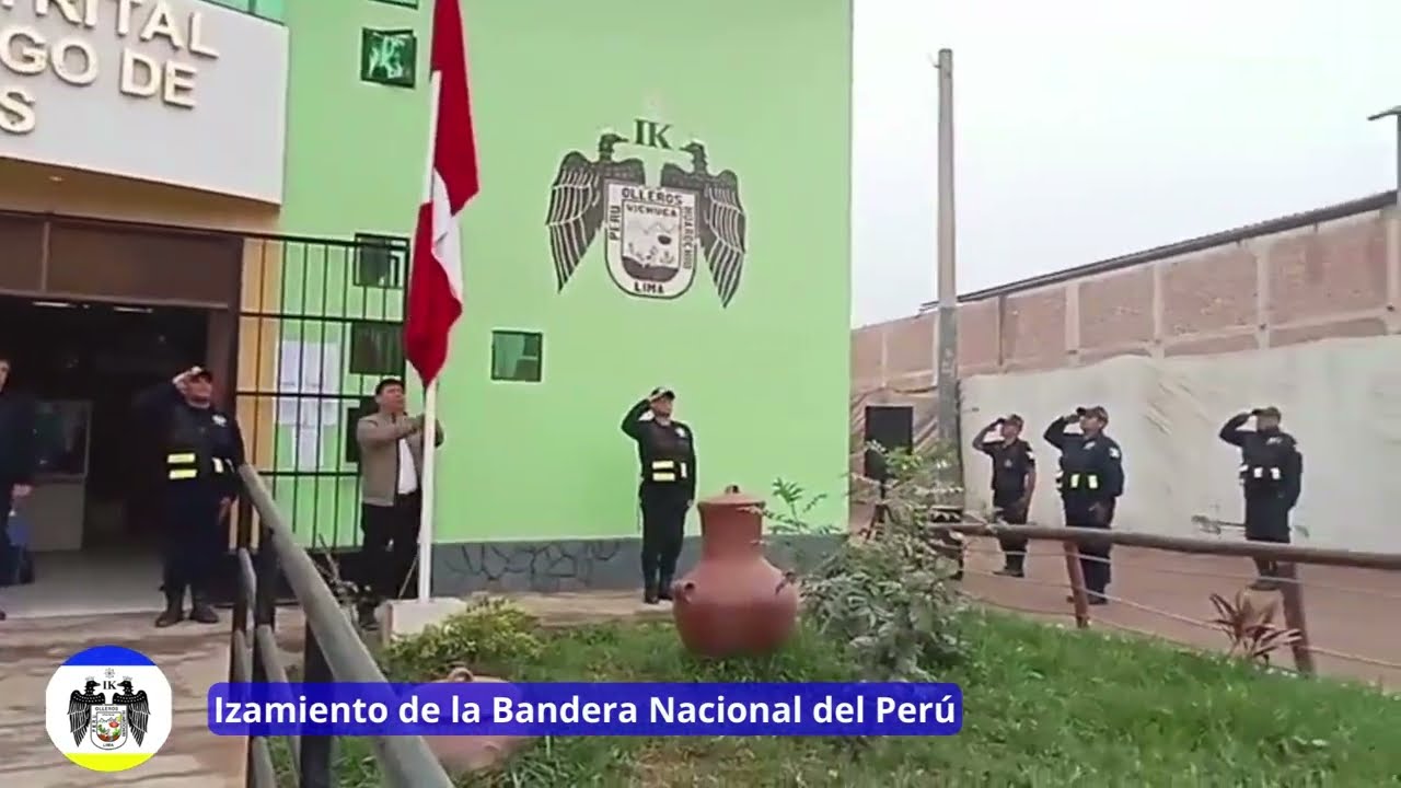 Ceremonia del Izamiento de la Bandera Nacional del Perú