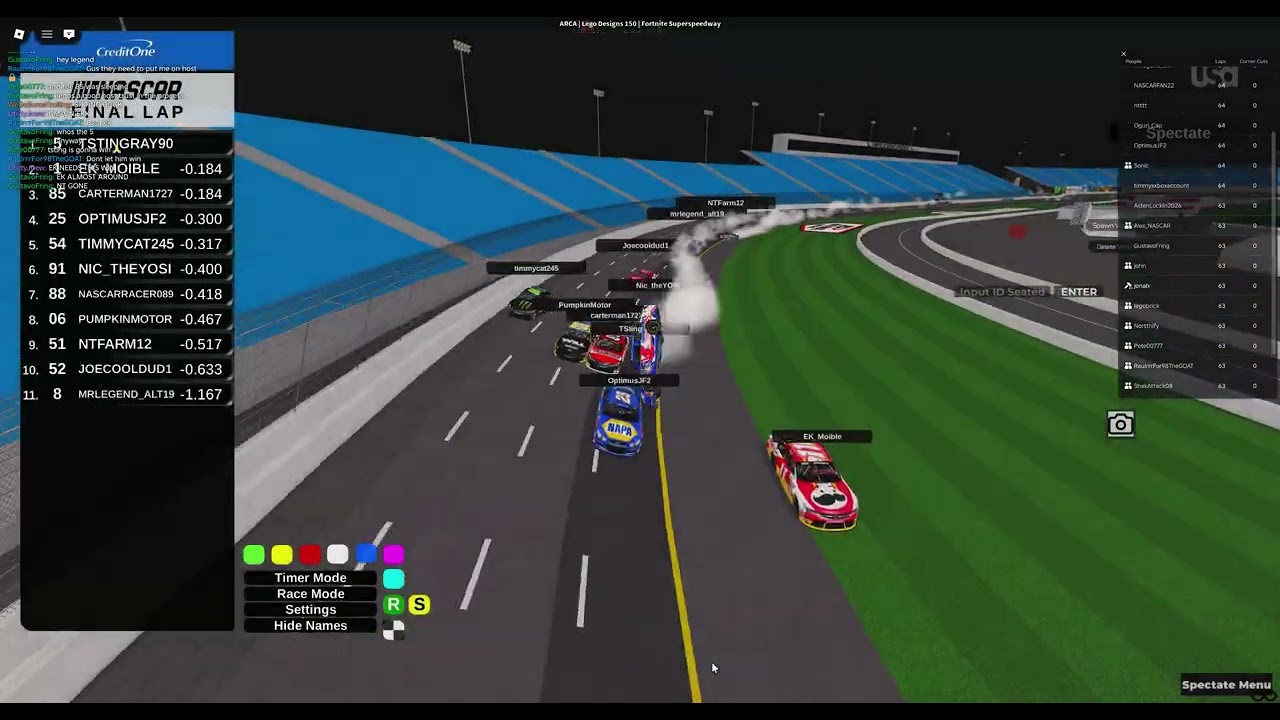 paper mate arca series fortnite superspeedway final 2 laps