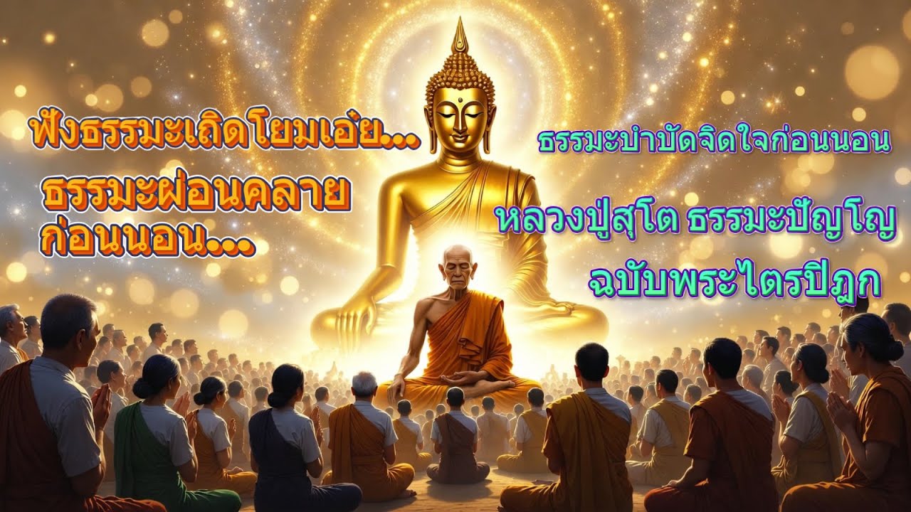 ฟังก่อนนอน... หลับสบาย... คลายทุกข์ด้วยธรรมะจากพระไตรปิฎก 🌙✨อยู่กับปัจจุบัน... ฝันดีตลอดคืน 😴✨