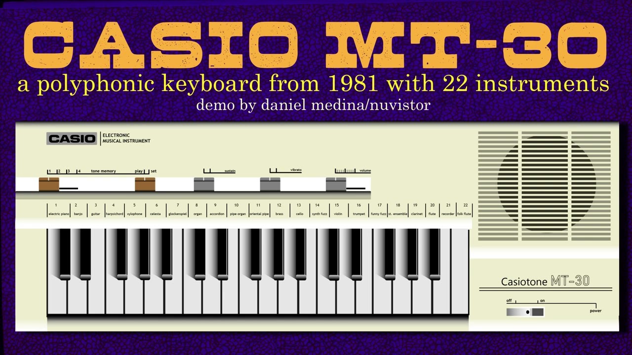 Casio MT-30 Portable Keyboard from 1981 Demo