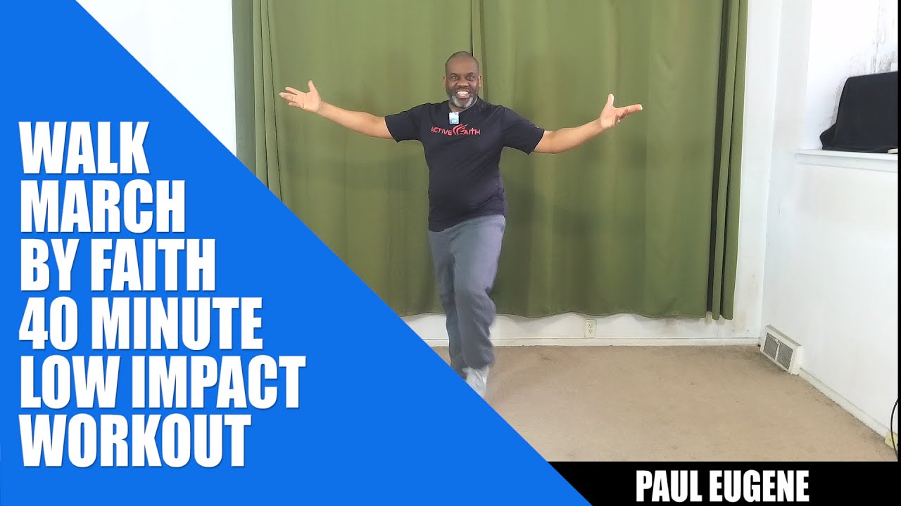Walk By Faith Toward 10,000 Steps! 40 Minutes! Low Impact Gospel Aerobics Fitness Workout!