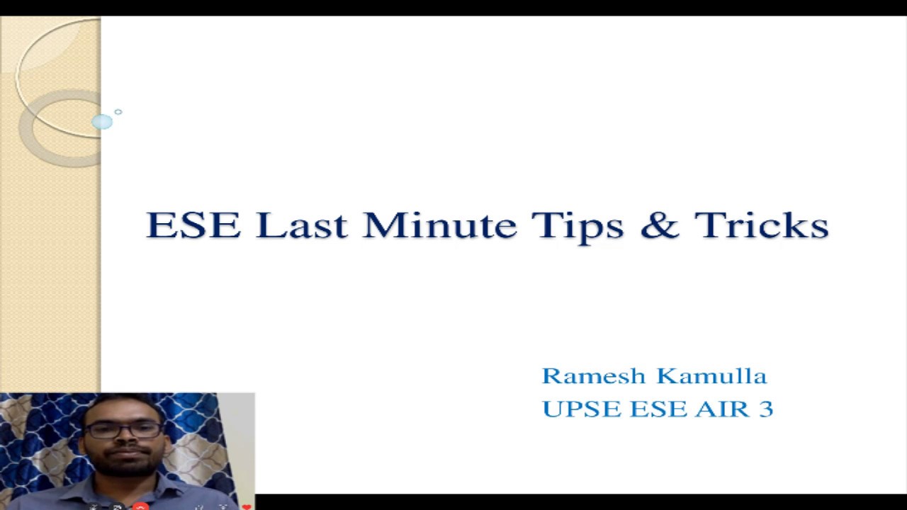 ESE Last minute tips & tricks