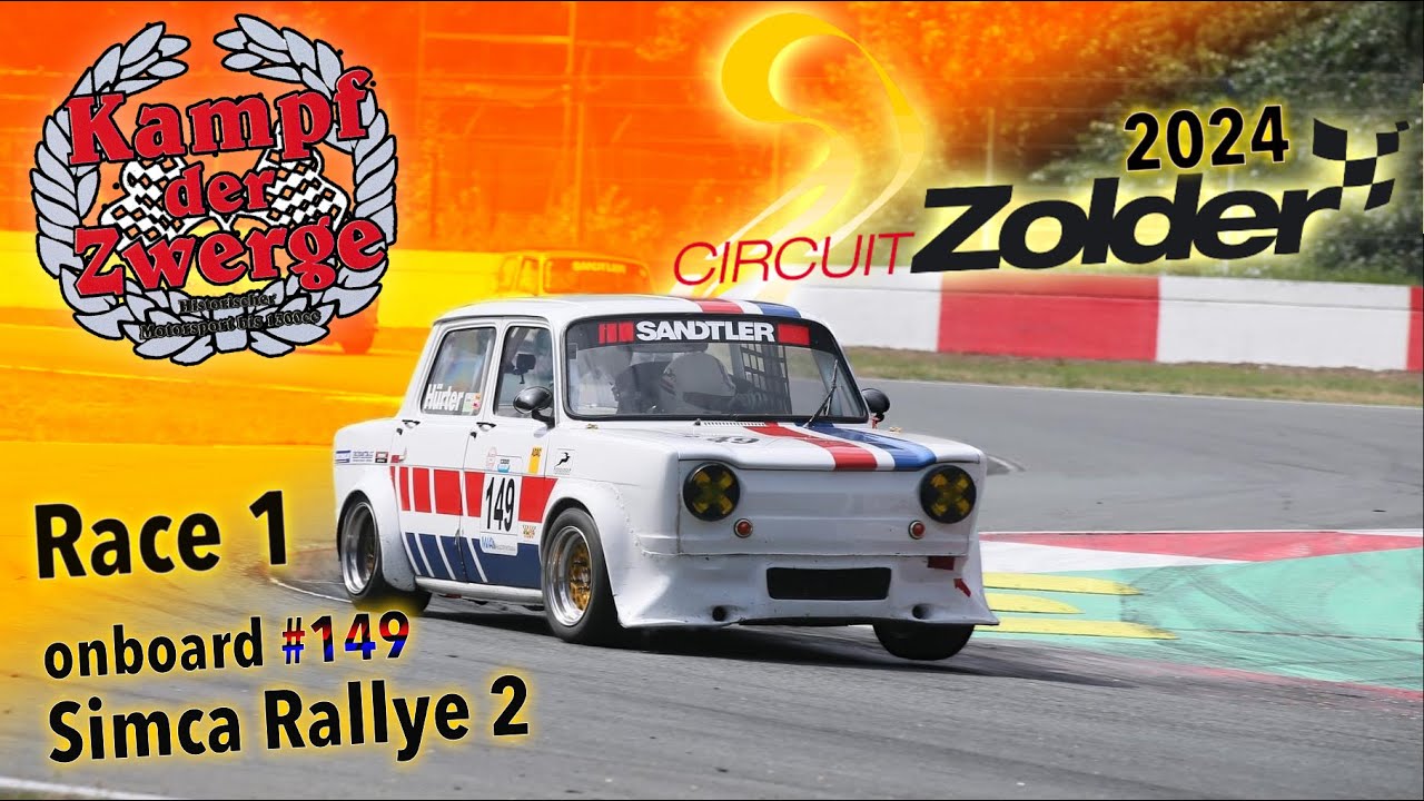 Kampf der Zwerge - Simca Rallye 2 Onboard Zolder 2024 Race 1
