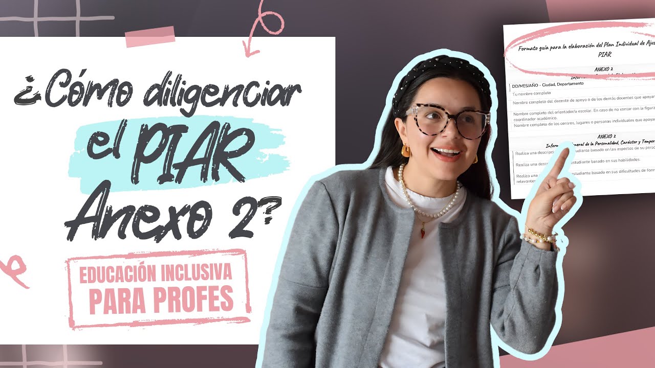 Cómo diligenciar el PIAR - Anexo 2 #educacióninclusiva