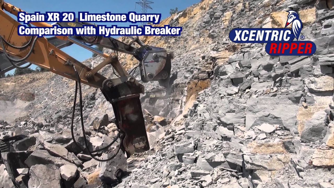 Xcentric Ripper - Comparison with Hydraulic Breaker - Spain