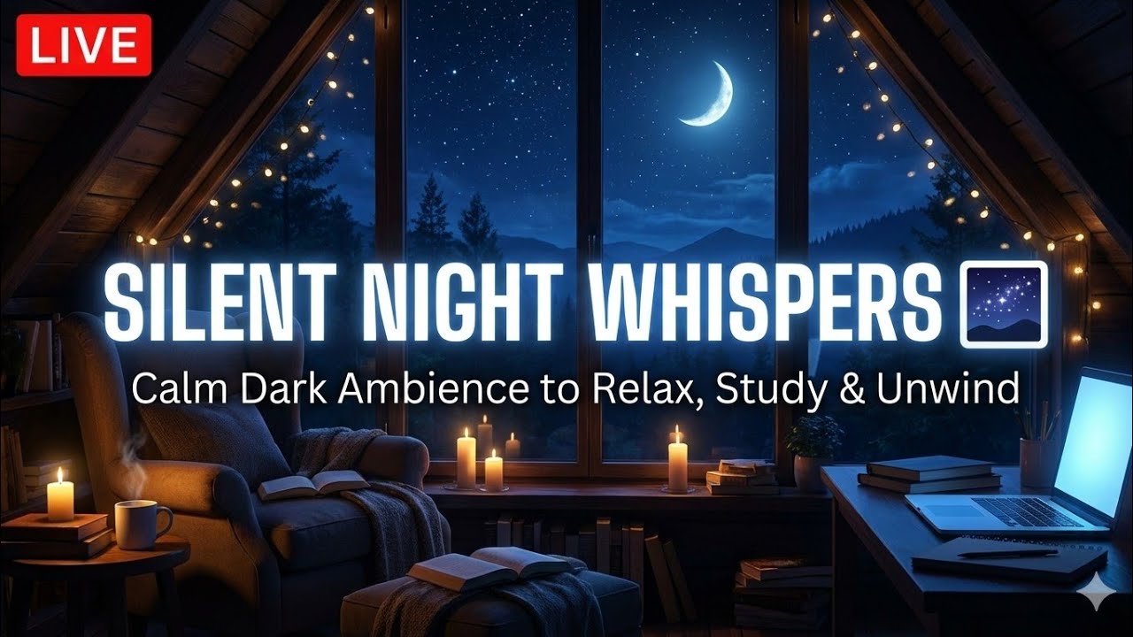 Silent Night Whispers 🌌 | Calm Dark Ambience to Relax, Study & Unwind