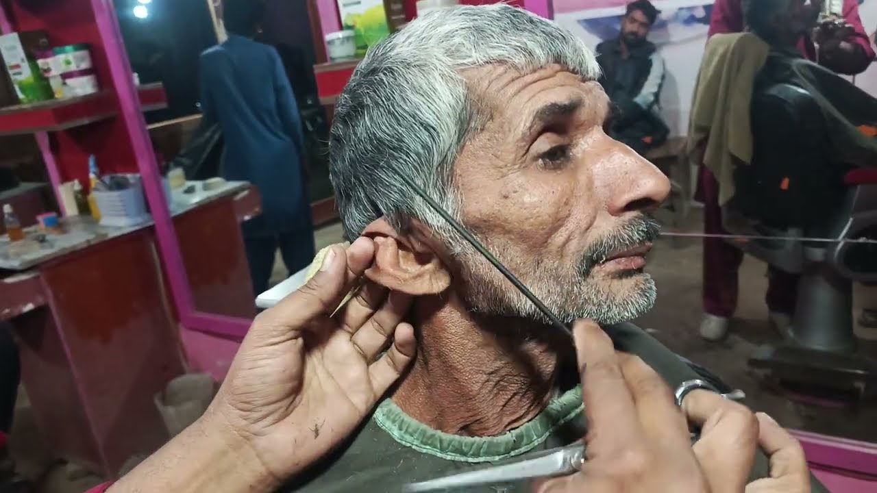 ASMR Fast Hair Cutting With Barber Old [ASMR Amazing Video] asmr zahid