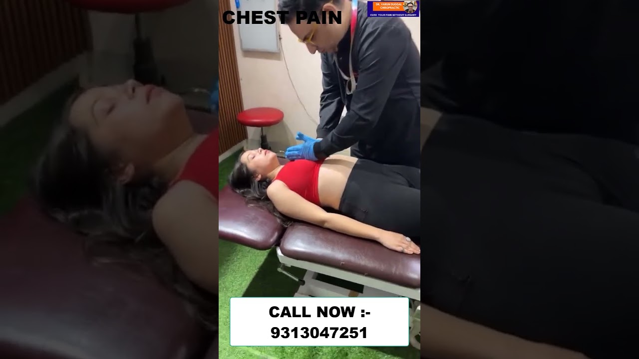 CHEST PAIN | Chiropractic Treatment in India | Dr. Varun | Sternum Pain | Call - 9313047251 #india