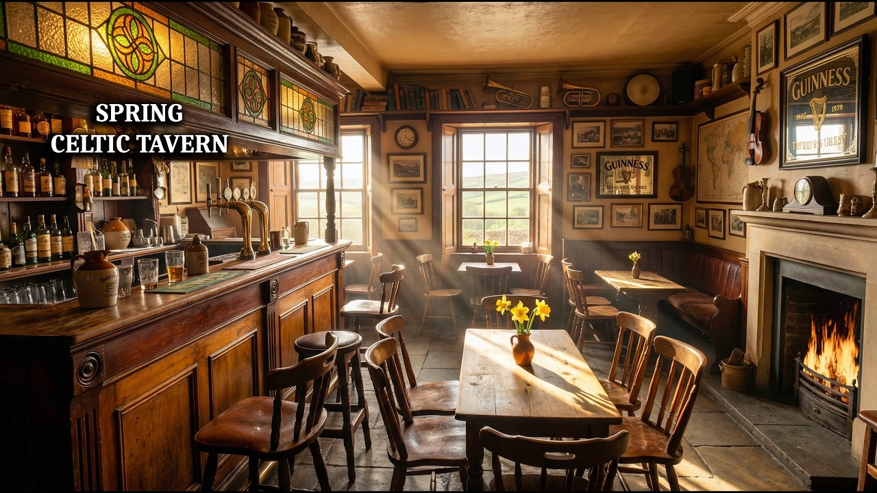 Cozy Celtic Tavern ☘️ Gentle Instrumental Music for Reading & Focus (LIVE)