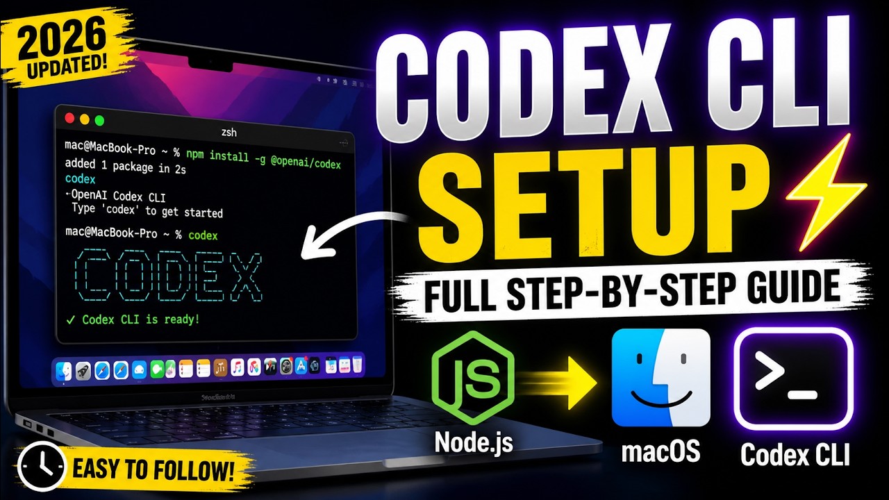 Настройка Codex CLI + Node.js на macOS! Полное пошаговое руководство (2026)
