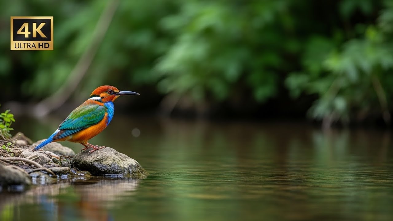 Peaceful Piano by River with Birdsong for Insomnia Relief, Study Focus and Relaxation