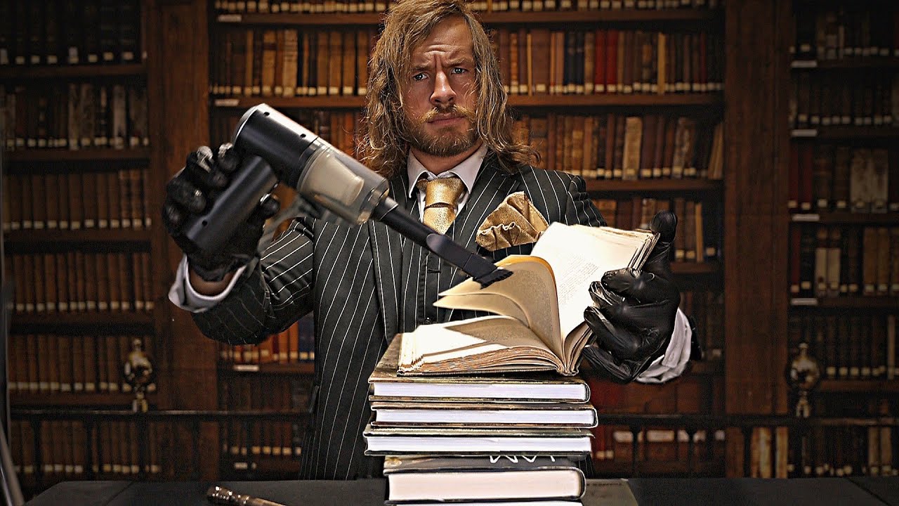 Cleaning Your Dirty Library Books [ASMR]