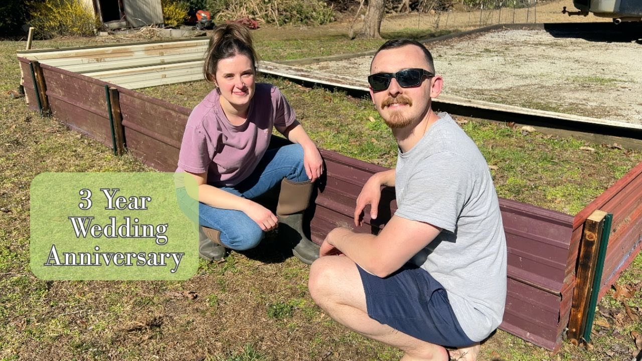 Gardening on our Wedding Anniversary