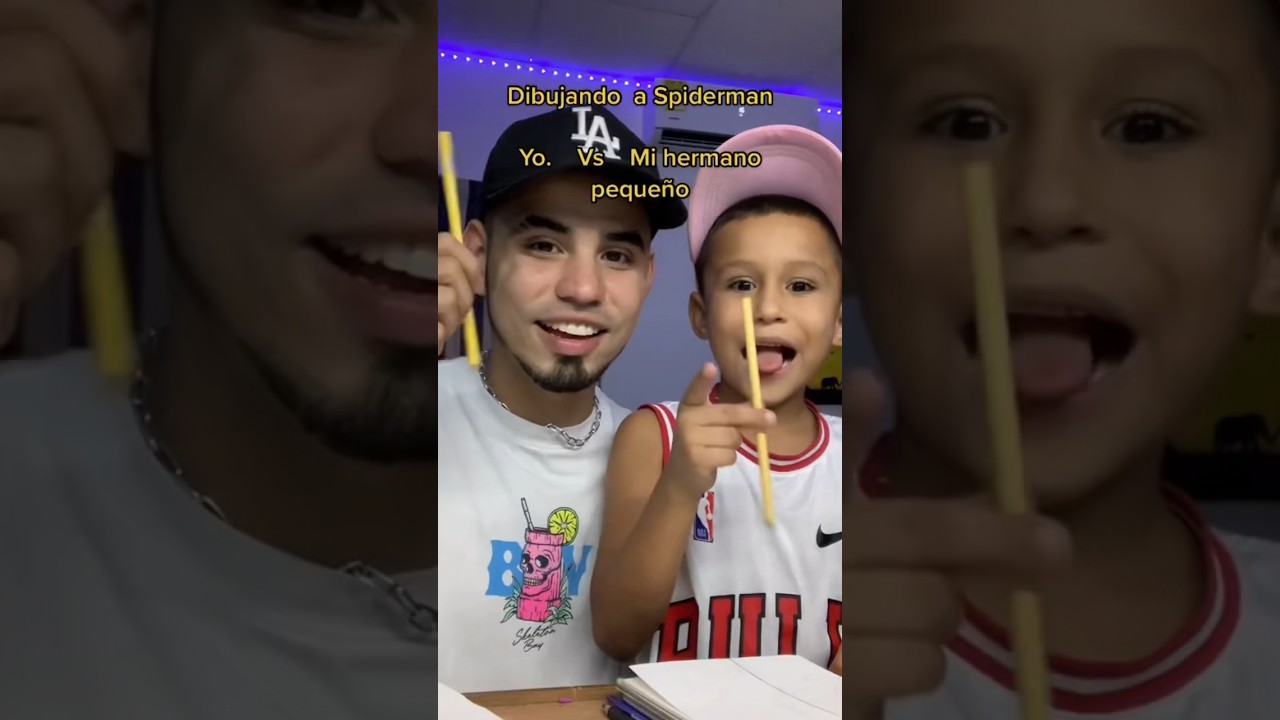 Dibujando a spiderman yo Vs mi sobrino❤️ #arte #dibujo #art #spiderman