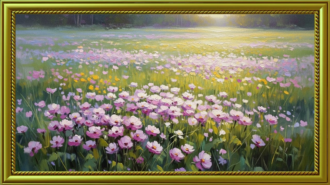 Elegant Impressionist Wildflower Field | Timeless Vintage Oil Painting Showcase