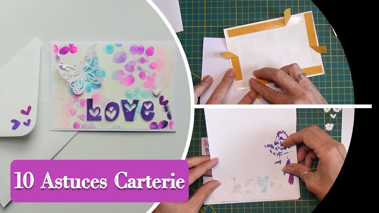 10 Astuces pour gagner du temps et faire des jolies cartes- Scrapbooking Carterie tutoriels français