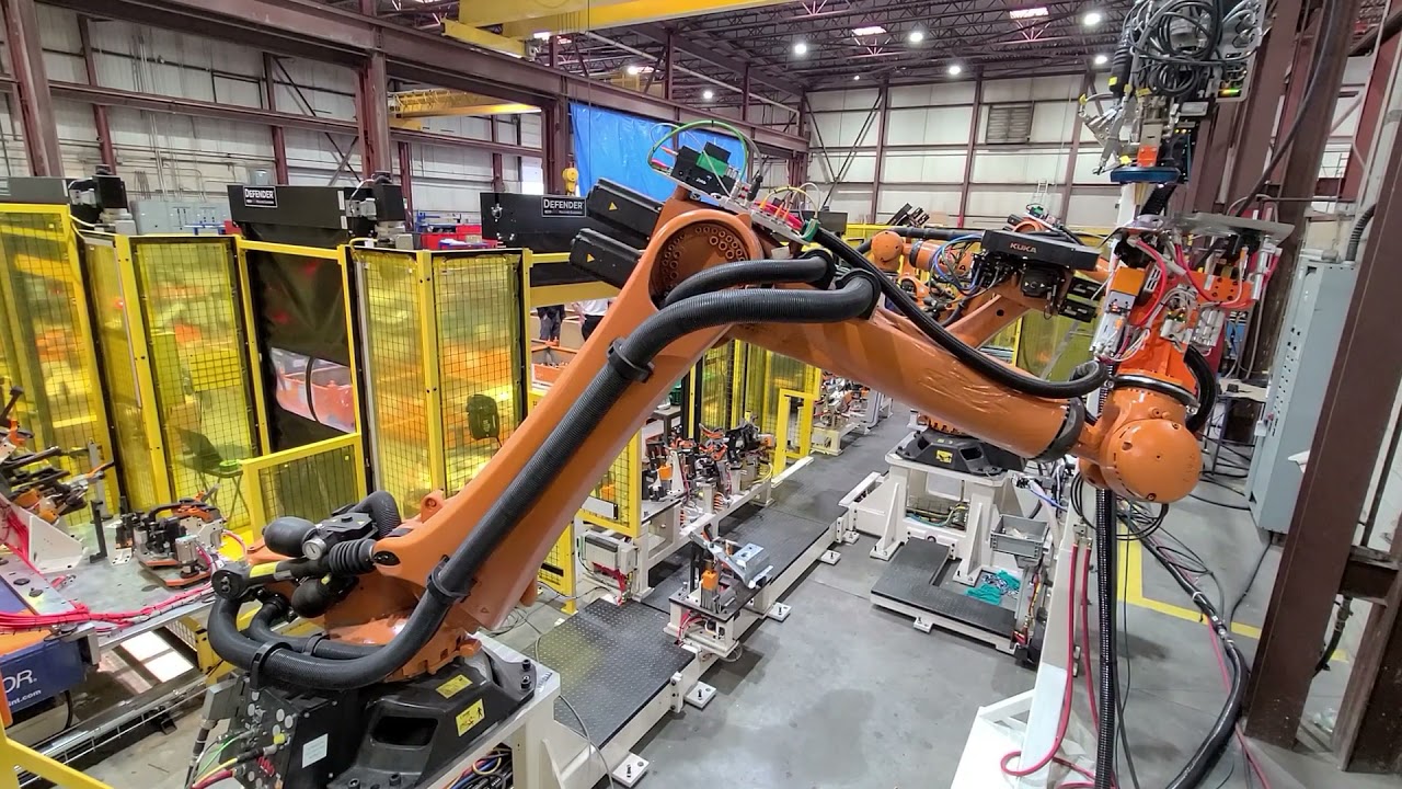 Robotic Adhesive and Spot Weld Cell