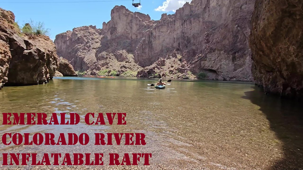 INFLATABLE KAYAK vs THE COLORADO RIVER! Exploring Emerald Cave, Willow Beach Marina, Lake Mead NRA