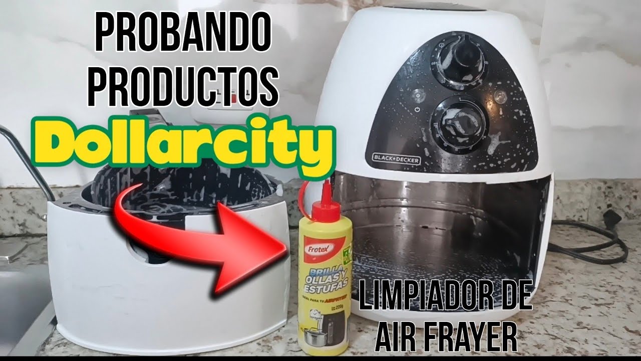 PROBANDO PRODUCTOS DE DOLLARCITY 💚 LIMPIADOR DE AIR FRYER FROTEX #airfryer