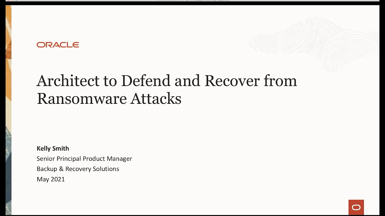 Database Backup and Recovery Office Hours