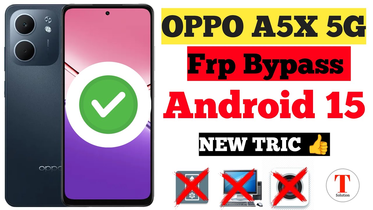 Oppo A5x 5G Frp Bypass | Android 15 Frp Bypass| Oppo Frp Bypass ✅ 