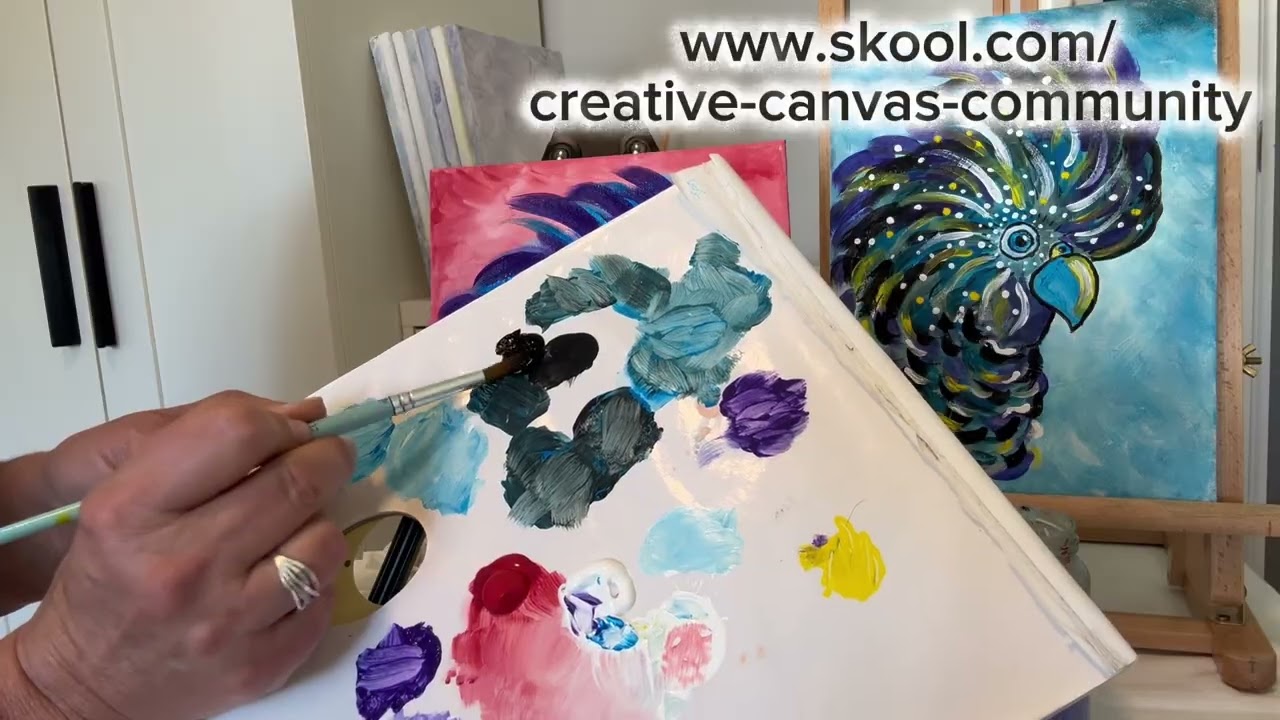 Acrylic Tutorial: Cheeky Cockatoo