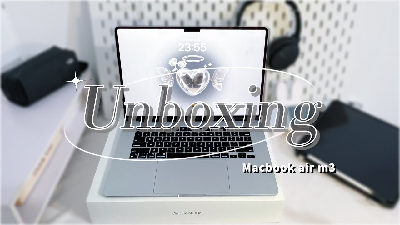 🖇unboxing ✰ MacBook Air M3 | 15 inch silver💻new laptop for studying #unboxing #macbook #apple