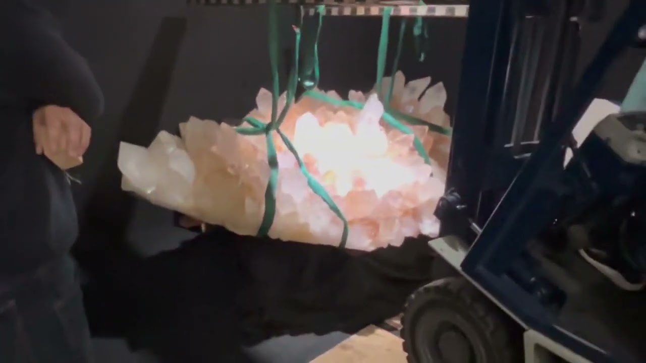 Large Crystal Cluster Delivery And Set Up In Tucson