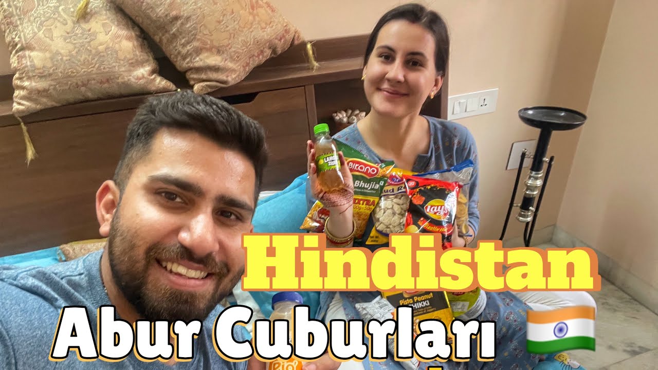 Hindistan Abur cuburları deniyorum😍Turkish girl trying indian junk food #1hint1turkVlogs #india