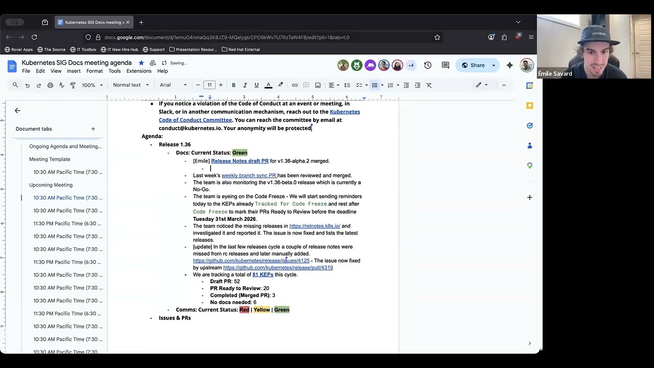 [SIG Docs] Bi-Weekly Community Meeting for 2026-03-17T17:19:31Z.mp4