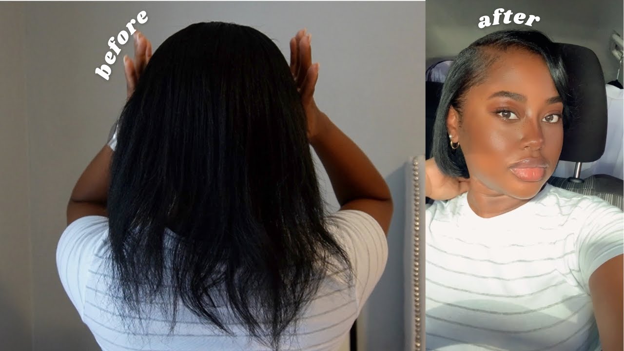 Cutting My Damaged Relaxed Hair Into A Bob & Current Relaxed Hair Products