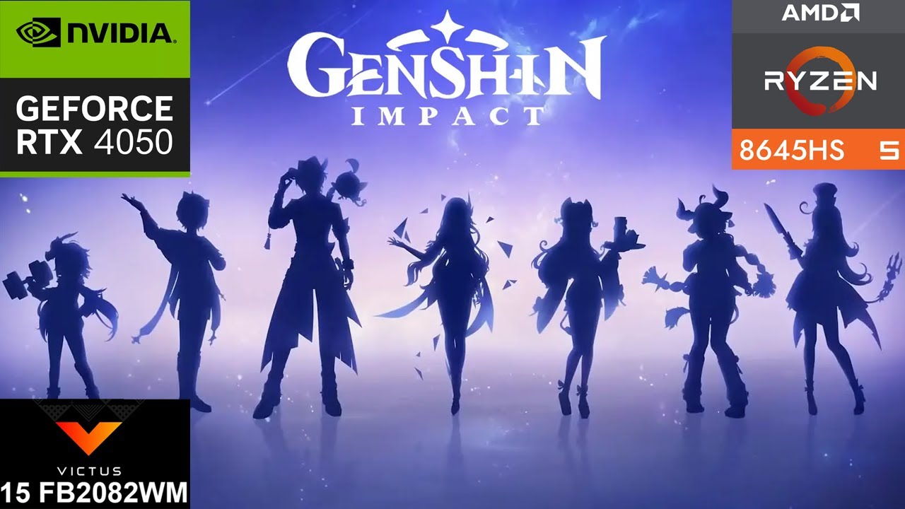 Genshin Impact Benchmark | High Settings | RTX 4050 + Ryzen 5 8645HS | HP Victus 15