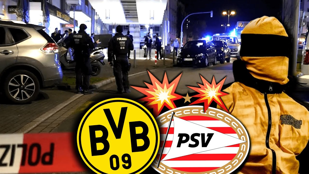 Brutale Schl&auml;gerei vor dem Spiel! (Dortmund vs. Eindhoven)