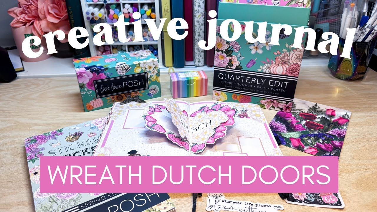 Spring Wreath Dutch Door [March 2026 Cover Page in my Creative Journal]